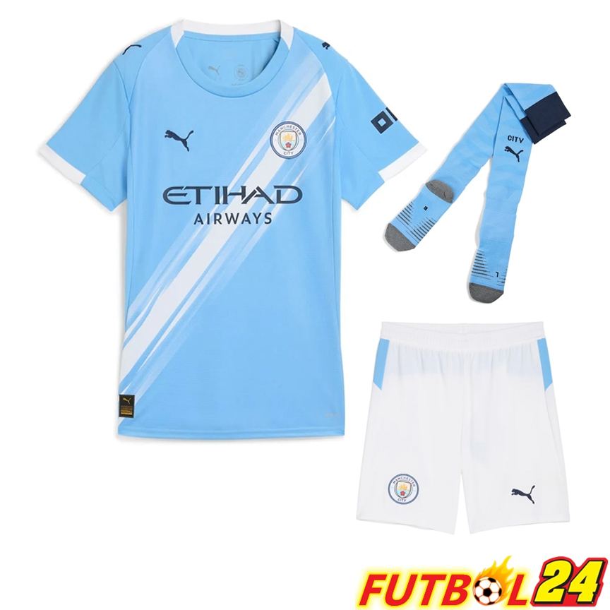 Camisetas De Futbol Manchester City Primera (Cortos + Calcetines) 2025 2026