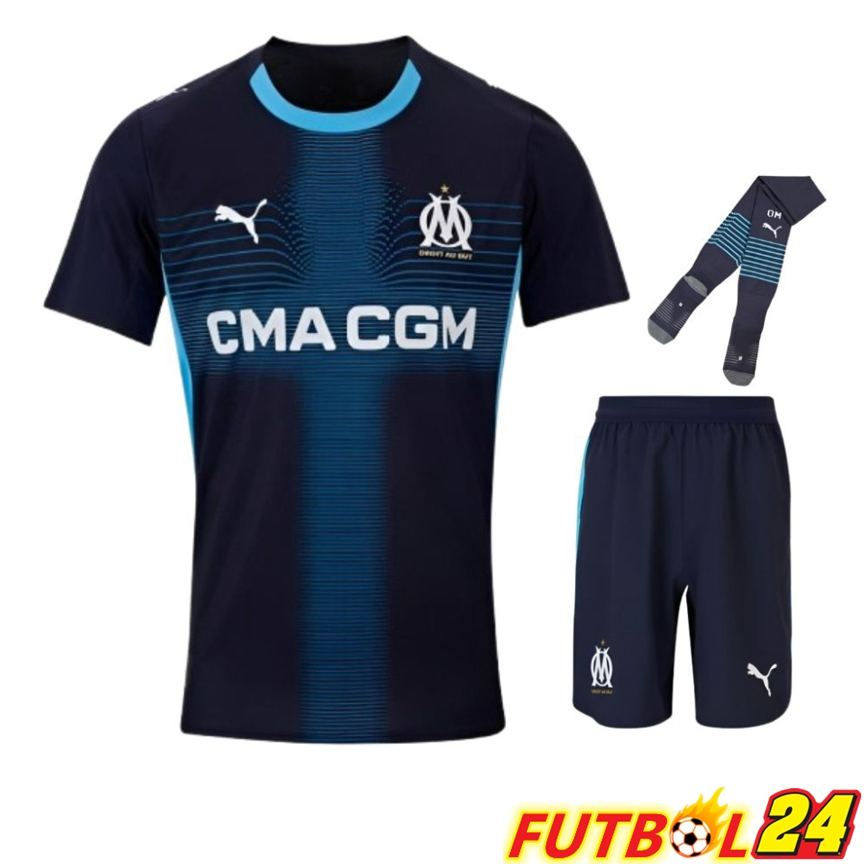 Camisetas De Futbol Marsella OM Segunda (Cortos + Calcetines) 2025 2026