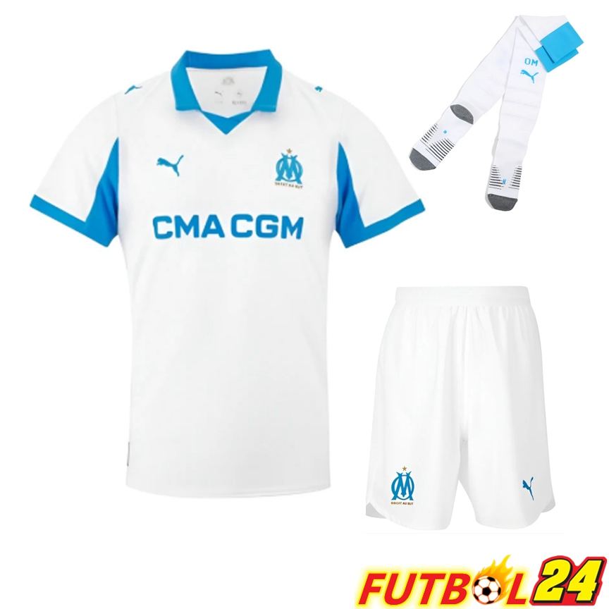 Camisetas De Futbol Marsella OM Primera (Cortos + Calcetines) 2025 2026