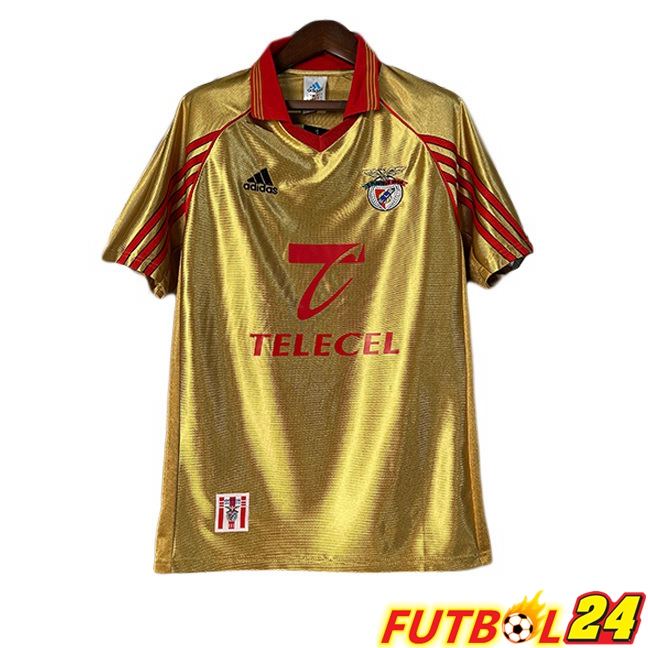 Camisetas De Futbol S.L Benfica Retro Segunda Amarillo 1998-1999