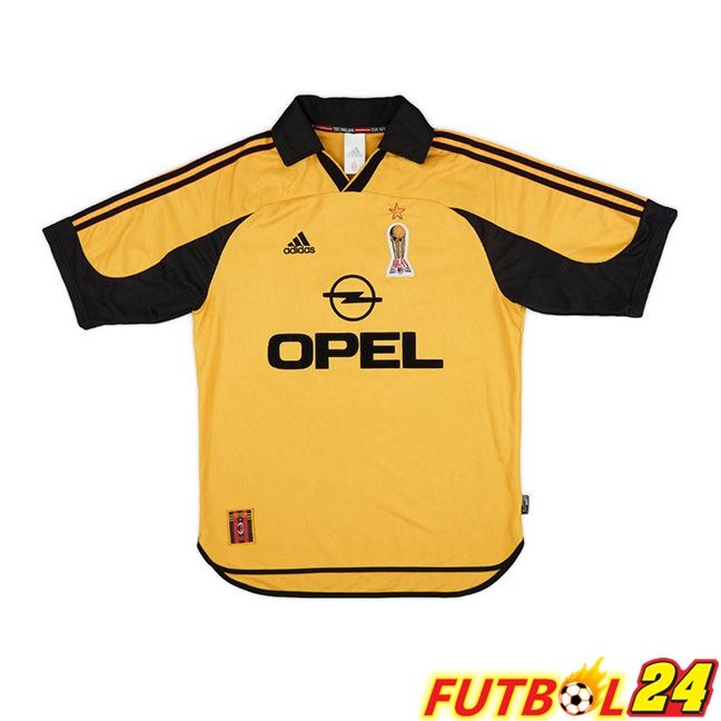 Camisetas De Futbol AC Milan Retro Cuarta Amarillo 1999-2000
