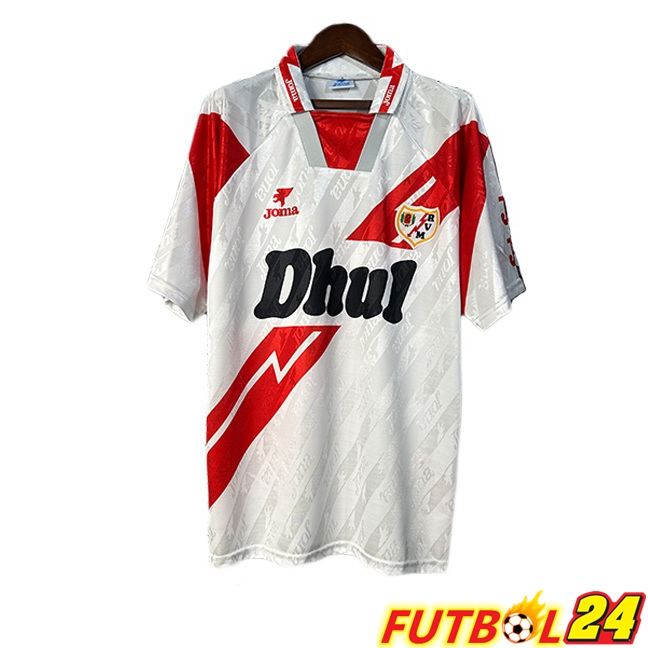 Camisetas De Futbol Rayo Vallecano Retro Primera Rojo Blanco 1994-1995