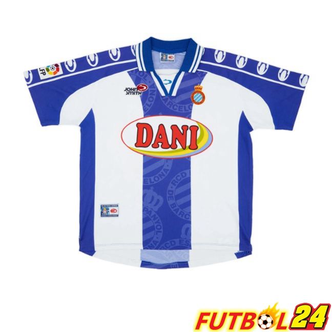 Camisetas De Futbol RCD Espanyol Retro Primera Azul Blanco 1999-2000