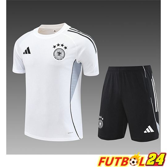 Camiseta Entrenamiento Alemania Ninos Blanco/Negro/Gris 2025/2026