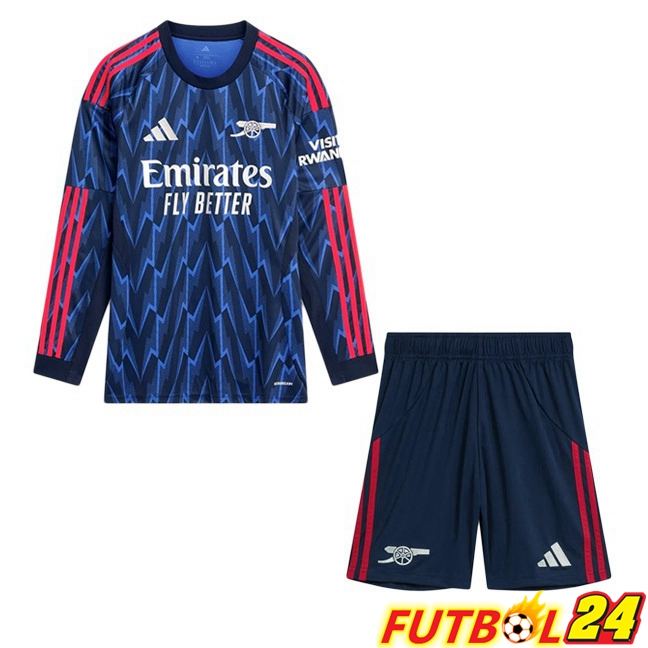 Camisetas De Futbol Arsenal Ninos Segunda Manga Larga Azul Real 2025/2026