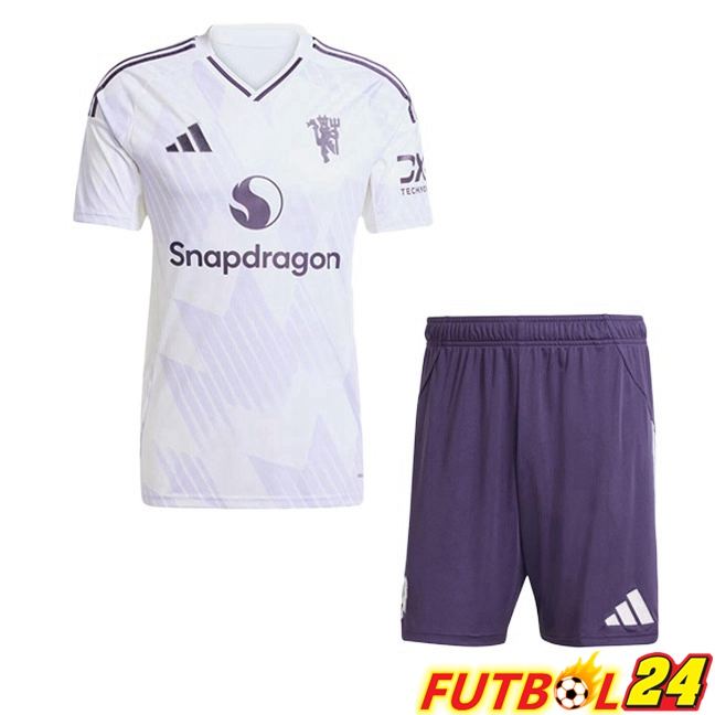 Camisetas De Futbol Manchester United Ninos Segunda Blanco 2025/2026