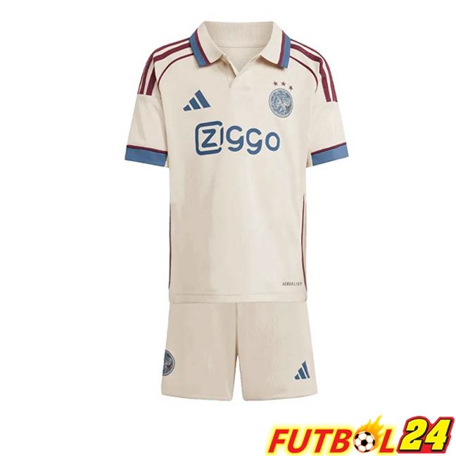 Camisetas De Futbol AFC Ajax Ninos Tercera Amarillo 2025/2026