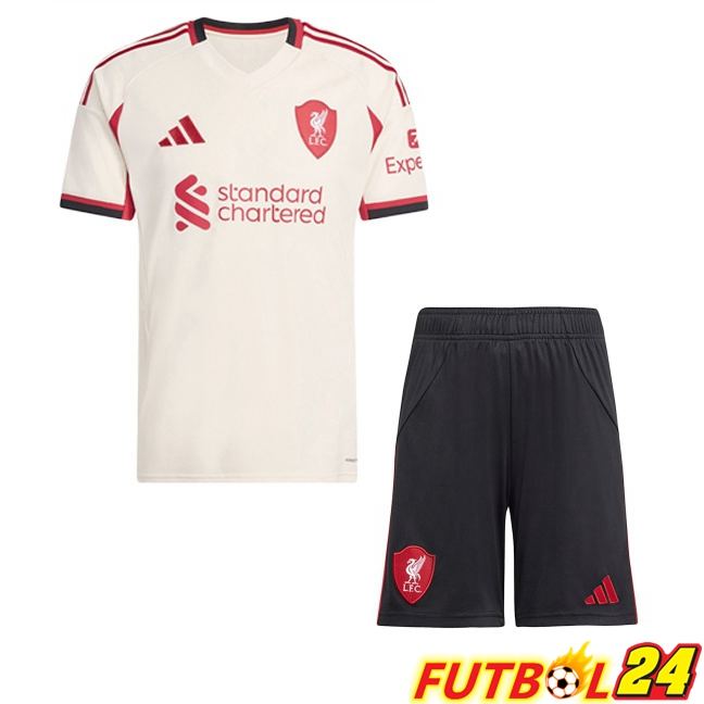 Camisetas De Futbol FC Liverpool Ninos Segunda Amarillo 2025/2026