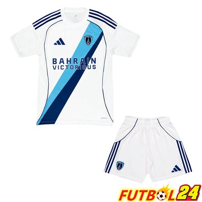 Camisetas De Futbol Paris FC Ninos Segunda Blanco 2025/2026
