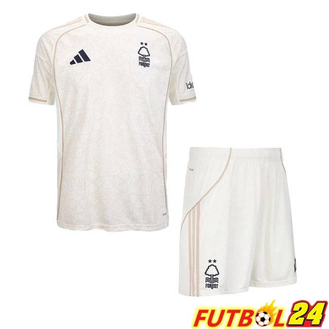 Camisetas De Futbol Nottingham Forest Ninos Segunda Blanco 2025/2026