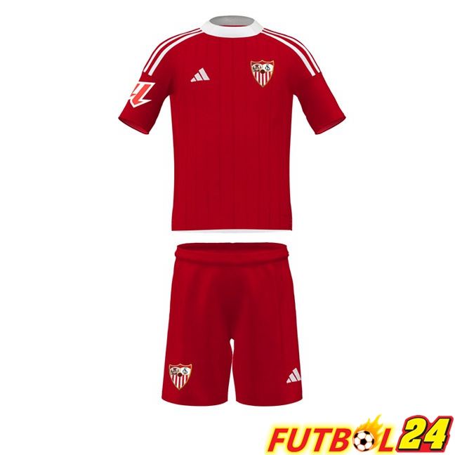 Camisetas De Futbol Sevilla FC Ninos Segunda Rojo 2025/2026