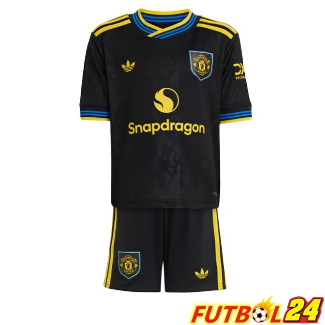 Camisetas De Futbol Manchester United Ninos Tercera Negro 2025/2026