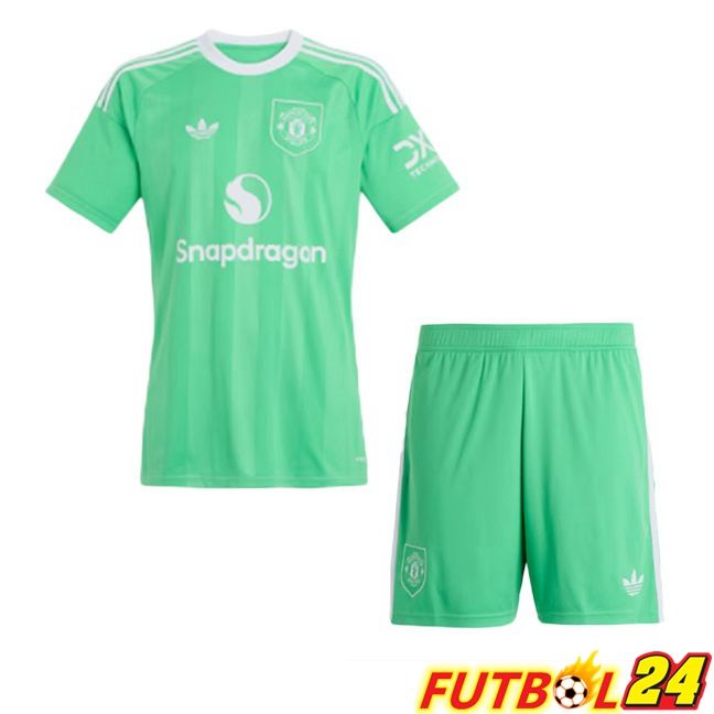Camisetas De Futbol Manchester United Ninos Portero Verde 2025/2026