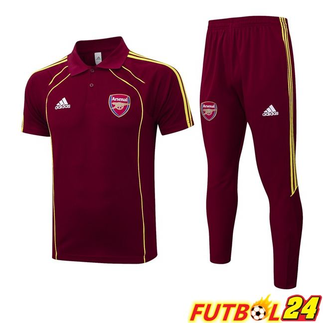 Camiseta Polo Arsenal + Pantalones Rojo 2025/2026