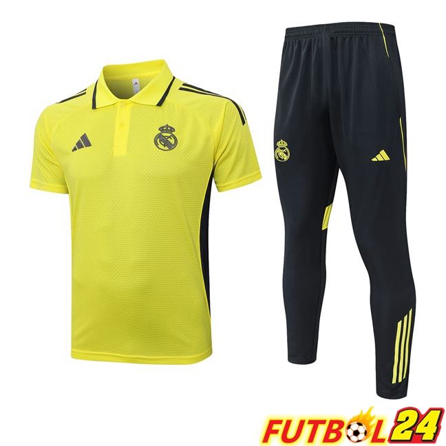 Camiseta Polo Real Madrid + Pantalones Amarillo 2025/2026