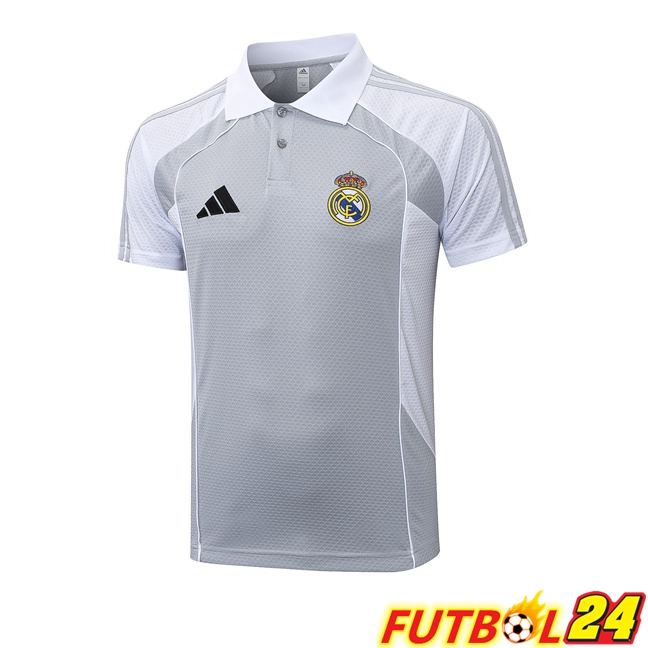 Camiseta Polo Real Madrid Blanco Gris 2025/2026