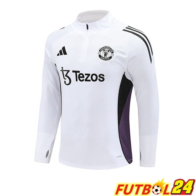 Sudadera De Entrenamiento Manchester United Blanco 2025/2026