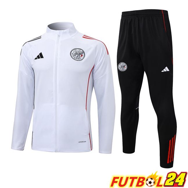 Chandal Equipos De Futbol - Chaqueta AFC Ajax Blanco 2025/2026