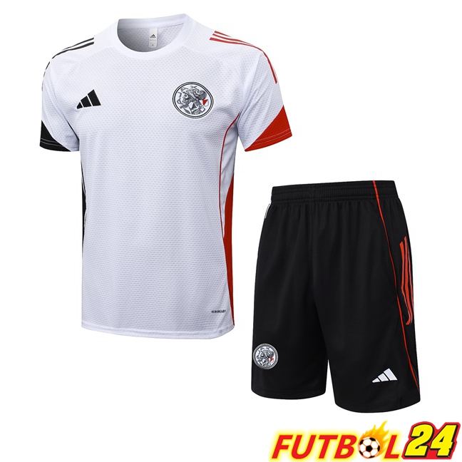 Camiseta Entrenamiento AFC Ajax + Cortos Blanco 2025/2026