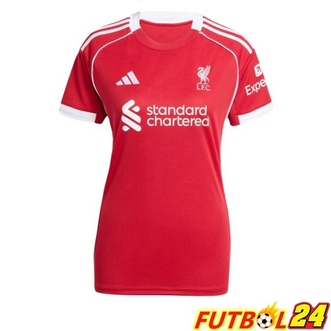 Camisetas De Futbol FC Liverpool Mujer Primera Rojo 2025/2026