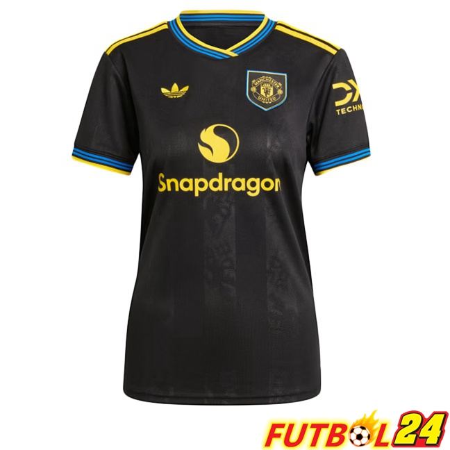 Camisetas De Futbol Manchester United Mujer Tercera Negro 2025/2026