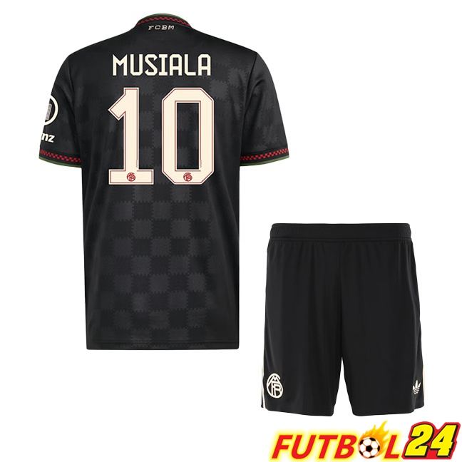 Camisetas De Futbol Bayern Munich (Sané 10) Ninos Tercera Negro 2025/2026