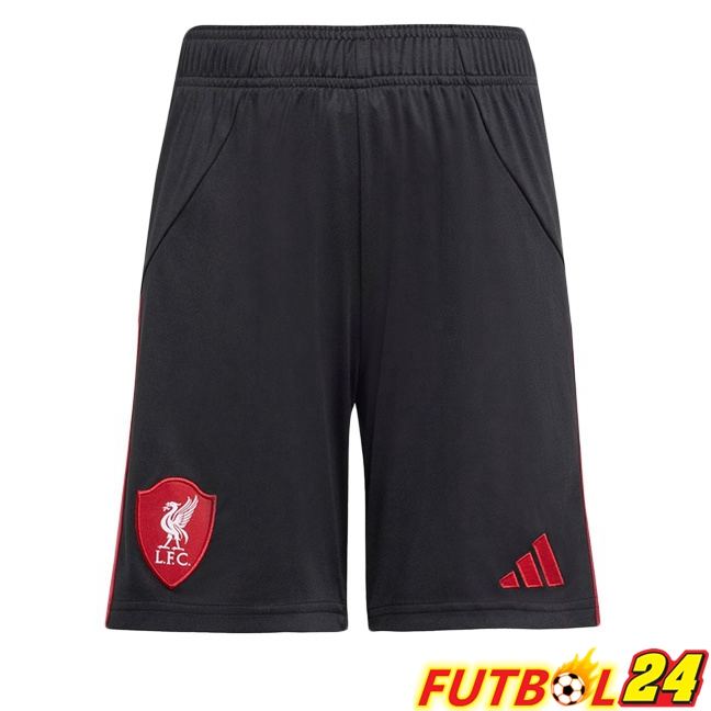 Cortos de Futbol FC Liverpool Primera Negro 2025/2026
