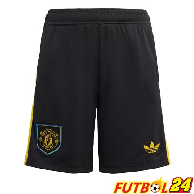 Cortos de Futbol Manchester United Tercera Negro 2025/2026