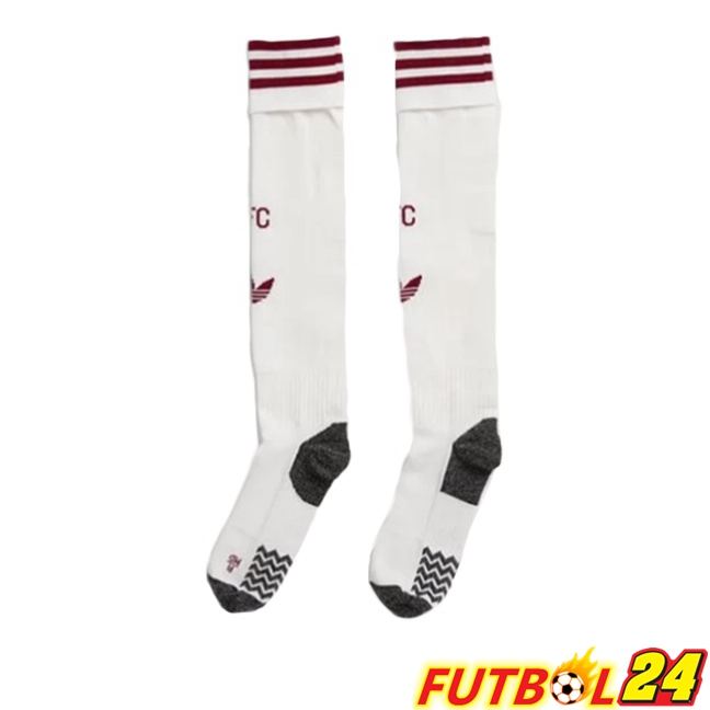 Calcetines De Futbol Arsenal Tercera Blanco 2025/2026