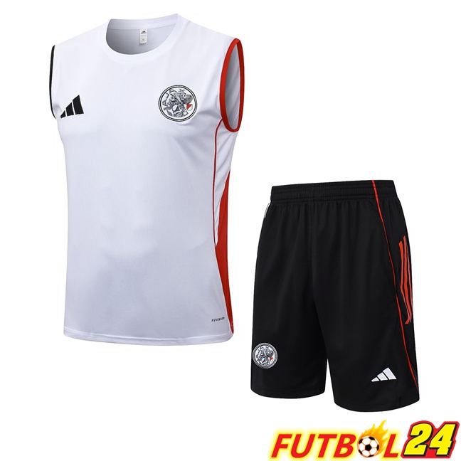 Chalecos De Futbol AFC Ajax + Cortos Blanco 2025/2026