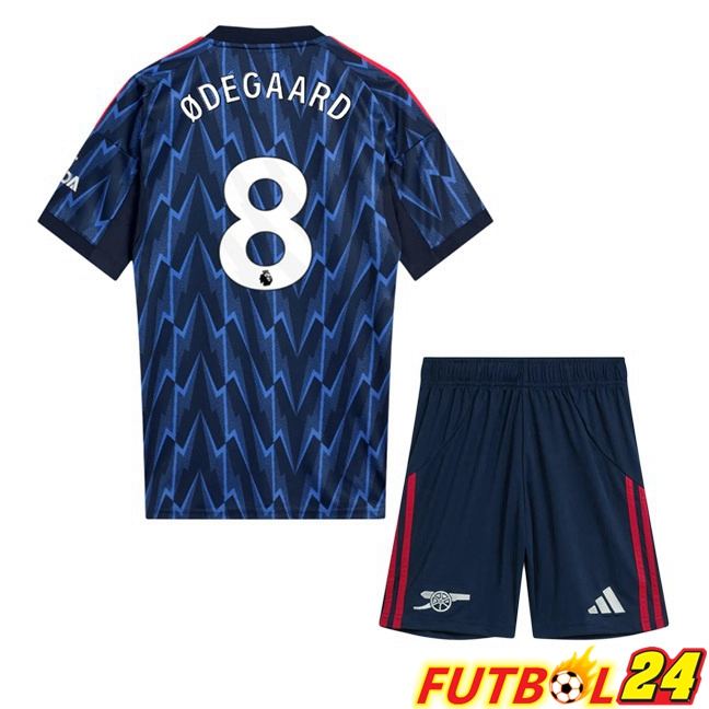 Camisetas De Futbol Arsenal (ØDEGAARD 8) Ninos Segunda Azul Real 2025/2026