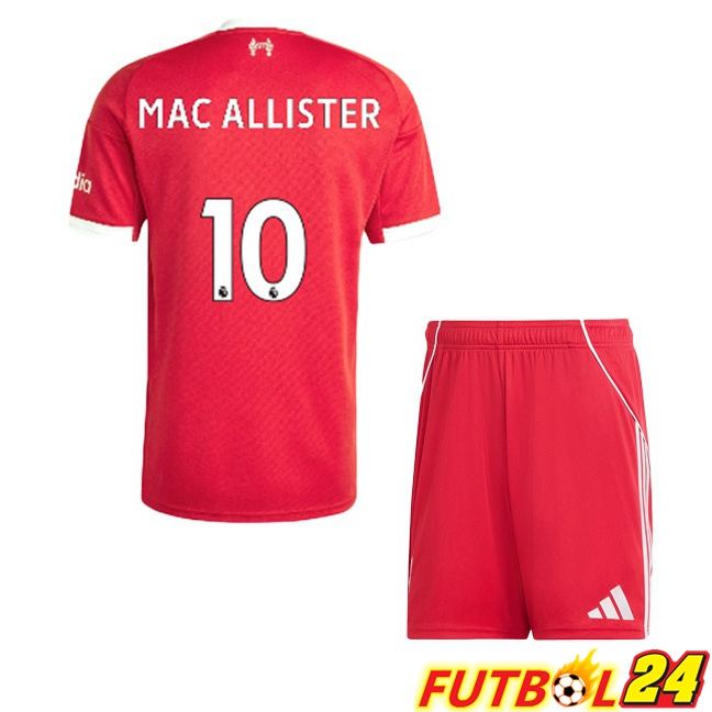 Camisetas De Futbol FC Liverpool (MAC ALLISTER 10) Ninos Primera Rojo 2025/2026