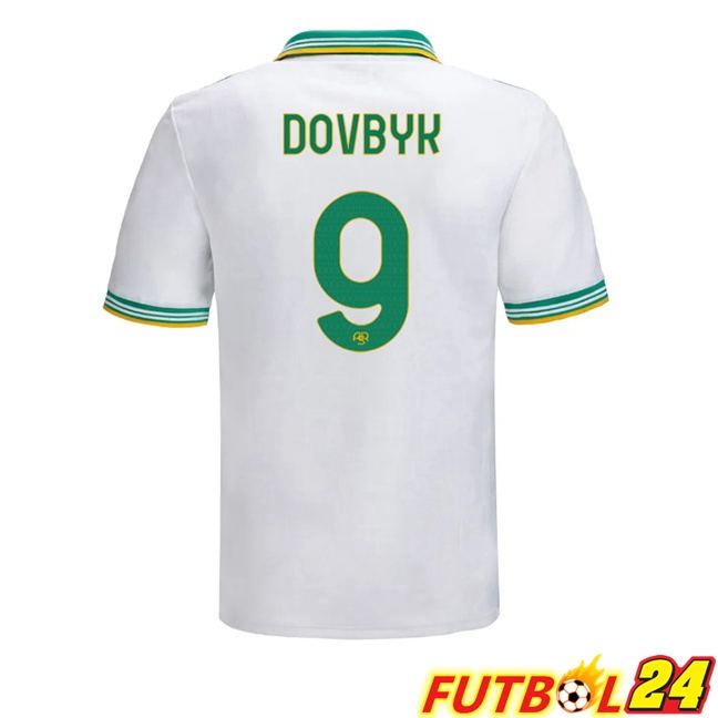 Camisetas De Futbol AS Roma (DOVBYK 9) Tercera Blanco 2025/2026