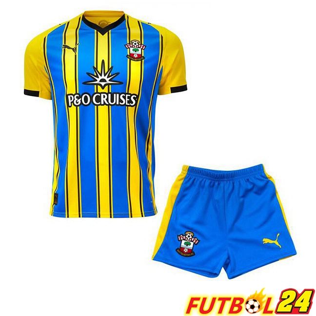 Camisetas De Futbol Southampton FC Ninos Segunda Amarillo Azul 2025/2026
