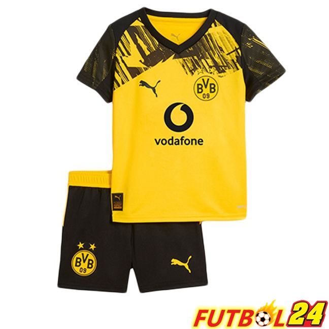 Camisetas De Futbol Dortmund BVB Ninos Primera Amarillo 2025/2026