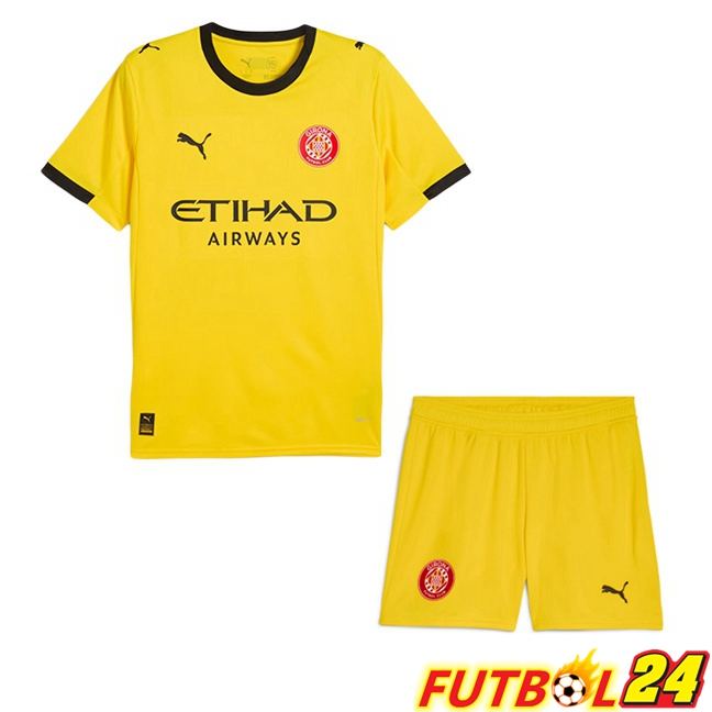 Camisetas De Futbol Girona Ninos Segunda Amarillo 2025/2026