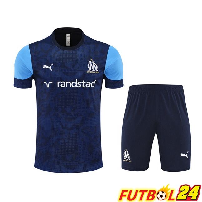Camiseta Entrenamiento Marsella OM + Cortos Azul Real 2025/2026
