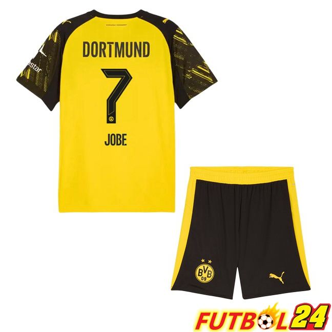 Camisetas De Futbol Dortmund BVB (Jobe 7) Ninos Primera Amarillo 2025/2026