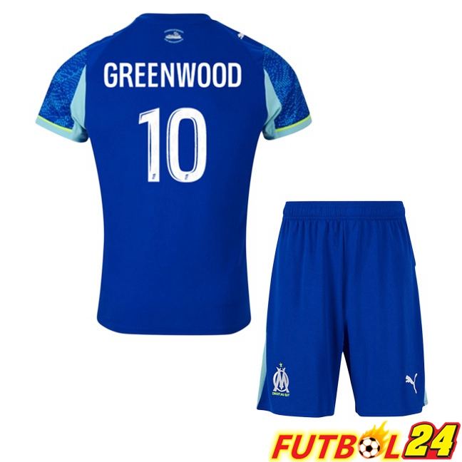Camisetas De Futbol Marsella OM (GREENWOOD 10) Ninos Tercera Azul 2025/2026