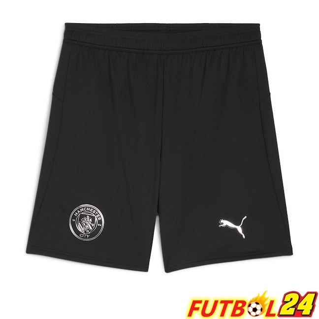 Cortos de Futbol Manchester City Segunda Negro 2025/2026