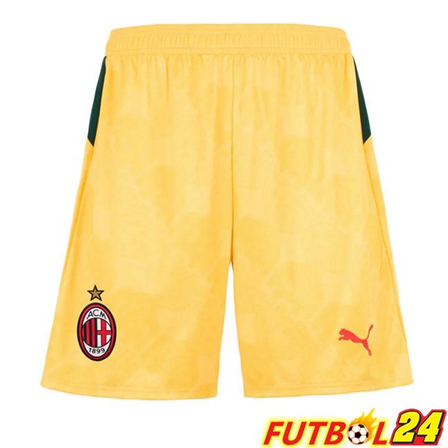 Cortos de Futbol AC Milan Tercera Amarillo 2025/2026