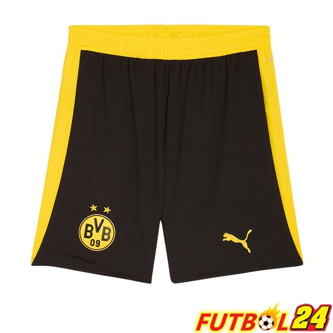 Cortos de Futbol Dortmund BVB Primera Negro Amarillo 2025/2026