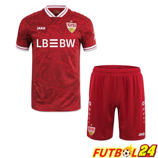 Camisetas De Futbol VfB Stuttgart Ninos Segunda Rojo 2025/2026
