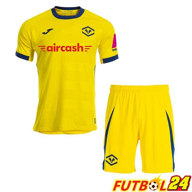 Camisetas De Futbol Hellas Verone Ninos Segunda Amarillo 2025/2026