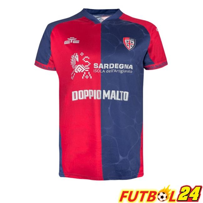 Camisetas De Futbol Cagliari Calcio Primera Azul Rojo 2025/2026