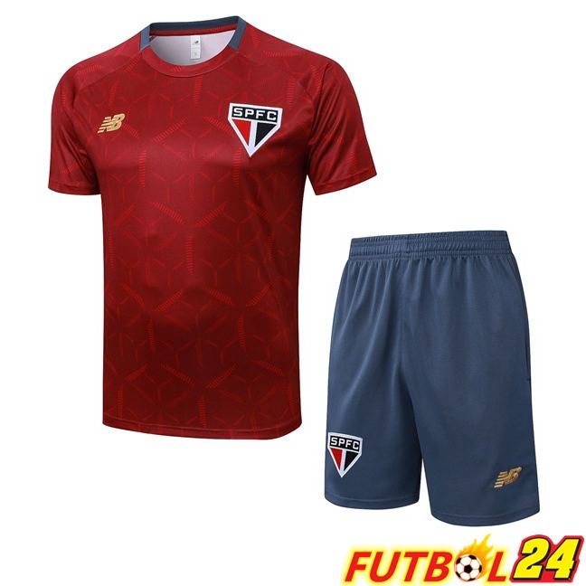 Camiseta Entrenamiento Sao Paulo FC + Cortos Rojo 2025/2026