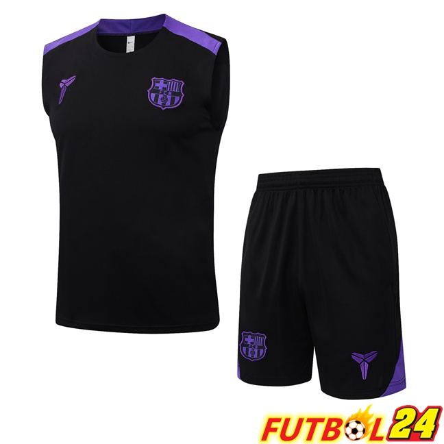 Chalecos De Futbol FC Barcelona + Cortos Negro 2025/2026