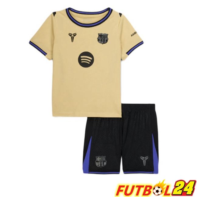 Camisetas De Futbol FC Barcelona Ninos Segunda Amarillo 2025/2026