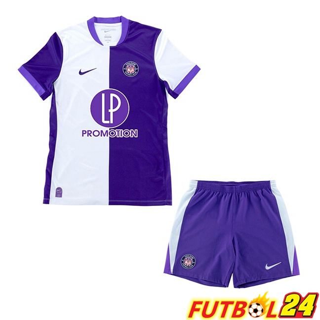 Camisetas De Futbol Toulouse Ninos Primera Púrpura Blanco 2025/2026