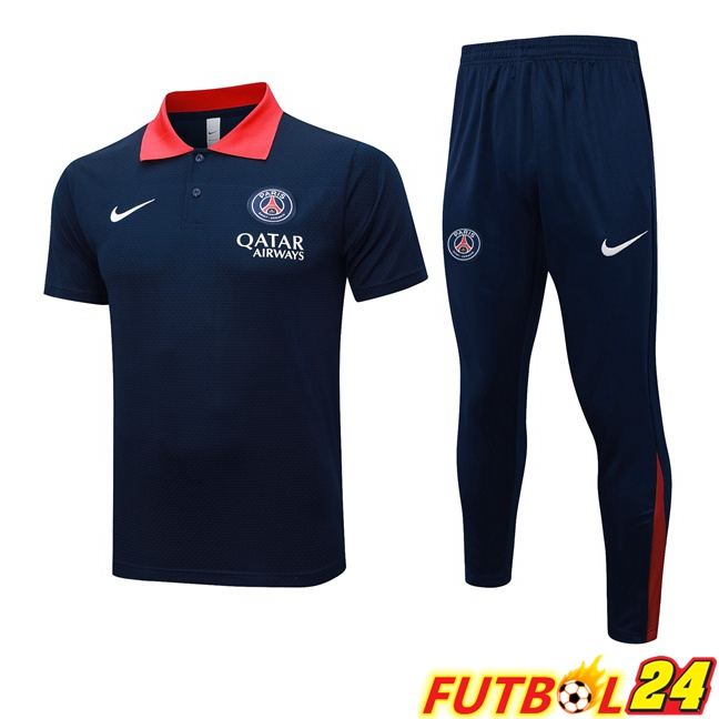 Camiseta Polo Paris PSG + Pantalones Azul Real 2025/2026